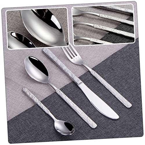 Alipis 3 Sätze Besteck-Löffel-Set küchenbesteck sicherheitsgeschirr Steakgabel wiederverwendbares Besteck Küchenutensilien langlebiges Geschirr Rostfreier Stahl Besteck Löffel Küchenwaren 10 Alipis 3 Sätze Besteck-Löffel-Set küchenbesteck sicherheitsgeschirr Steakgabel wiederverwendbares Besteck Küchenutensilien langlebiges Geschirr Rostfreier Stahl Besteck Löffel Küchenwaren
