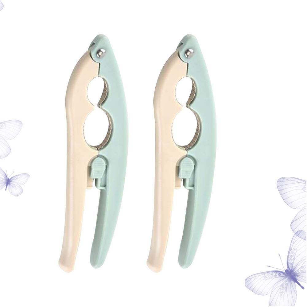 Clip Schiaccianoci, Schiaccianoci 2pcs Dado Multifunzione Noce di Noce pinze Dado pinze Dado Dado Shucker Portatile Clip Walnut per casa Apri Frutta Secca per Cucina (Color : As Shown)