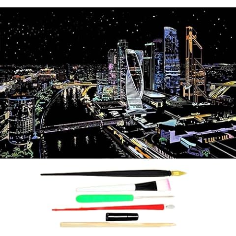 fizweyo Hueboard Scratch Art, 2024 New Hue Board Scratch Art, Scratch Art Paper, Scratch Art Painting, for Adults & Kids Scratch Painting DIY Creative Gift (K) Cover