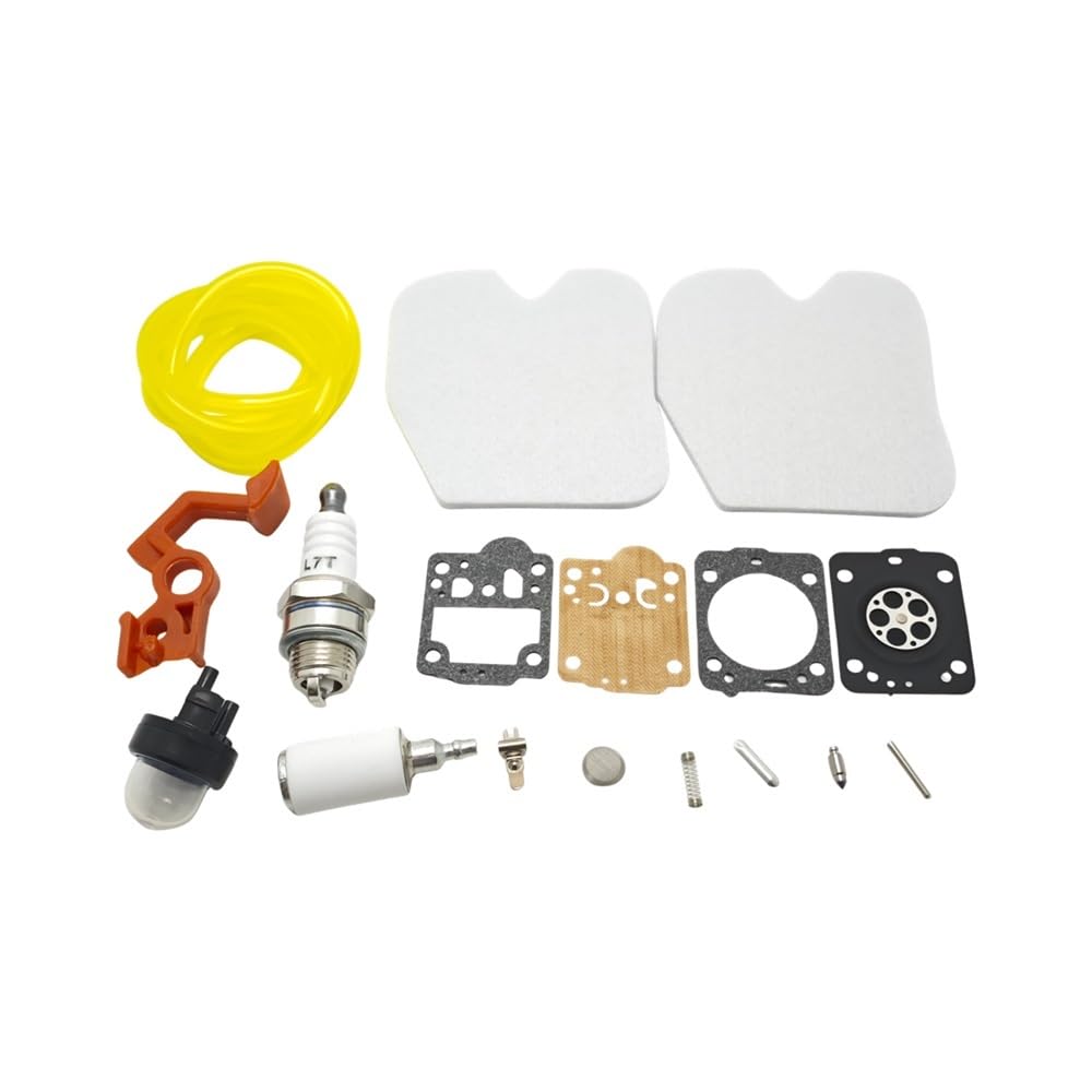 Kit di Manutenzione carburatore, Filtro Aria Carburante Adatto for Motosega CS340 CS380, Lampadina adescamento, Set Candele, Pezzo Ricambio