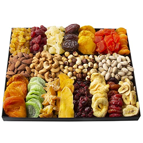 Nut And Dried Fruit Gift Basket - Prime Arrangement Platter - Assorted Nuts And Dried Fruits Holiday Snack Box For Easter, Ramadan, Birthday, Men & Women (19 Variety - Xl) #TOP2
