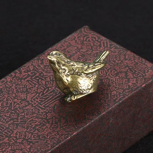 Figurines de pájaros en bronce dorado vintage (2 piezas) miniatura 6