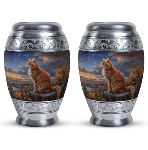 Image of Enigmatic Pet Urn Cat Urns for Ashes - Small Urns for Human Ashes Keepsake - Urn Keepsake Human Ashes - Cremation Urns for Adult Ashes - Urn for Human Ashes (Size - 3inch,2pcs)