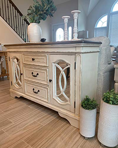 Signature Design By Ashley Realyn French Country Distressed -Dining Room Buffet Or Server, Chipped White #TOP5