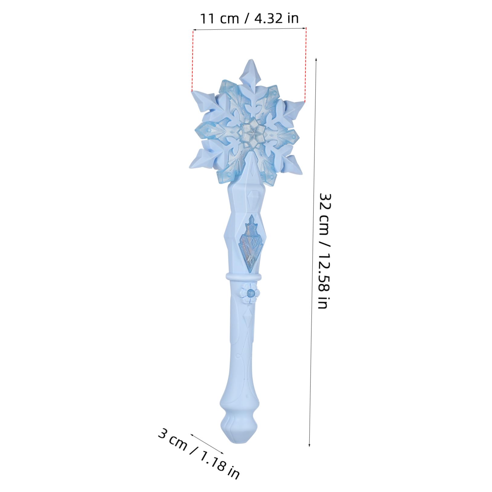 Varita Mágica Destellante para Luminoso de Fiesta con Luz LED Decoración Atmosférica para y Cumpleaños Juguete Seguro y Duradero Color Azul Degradado