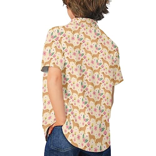 Hawapod Short Sleeves Kid Hawaiian Shirt Cartoon Button Down Lightweight Quick Dry Boy Hawaiian Shirt4