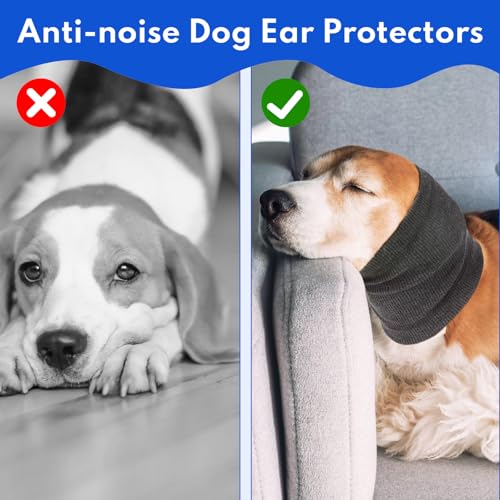 TAIHOBO Ohrenschützer für Hunde, Anti-lärm Ohrenschutz Hund, Beruhigende Gehörschutz Hund Winddichte, Waschbare Hunde Ohrenschutz, für Warmhalten und Ängste bei Haustieren Lindern (M)