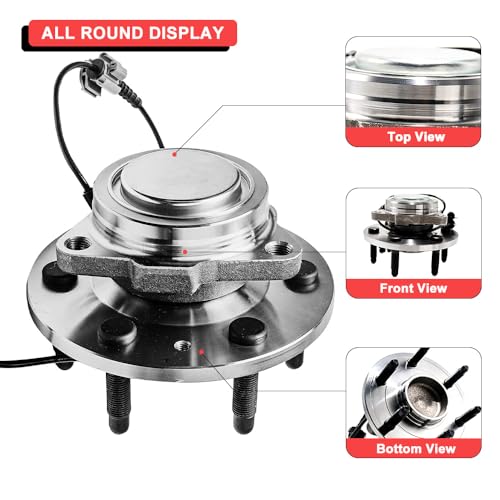 Image of MotorbyMotor 515097 Front Wheel Bearing Hub Assembly 2WD with ABS 6 Lugs Fit for Chevy Tahoe Silverado 1500 Suburban Avalanche, GMC Sierra 1500 Yukon, Cadillac Escalade Hub Bearing Assembly RWD