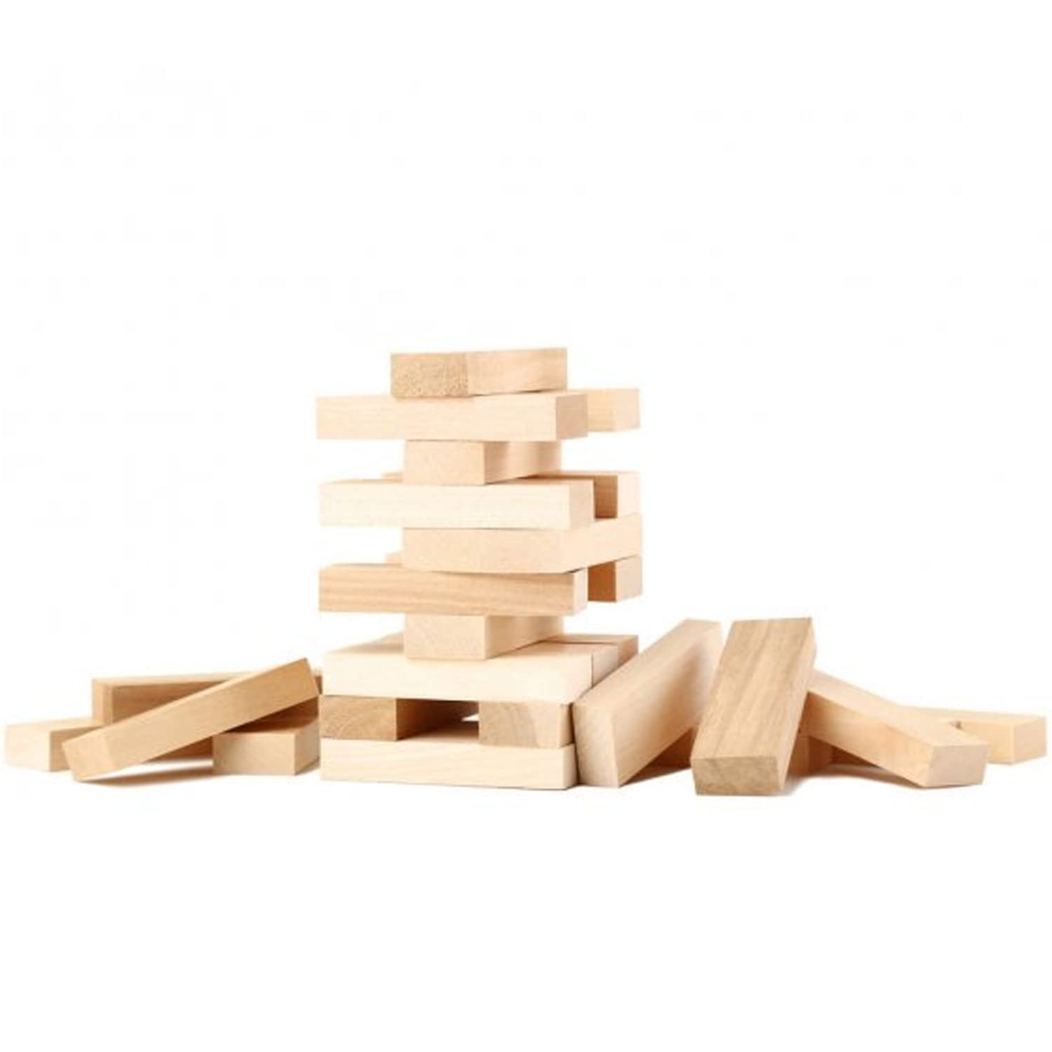 Buy LADWA® Wood Blocks Natural Pine Wood Blocks for Real Jenga Lovers