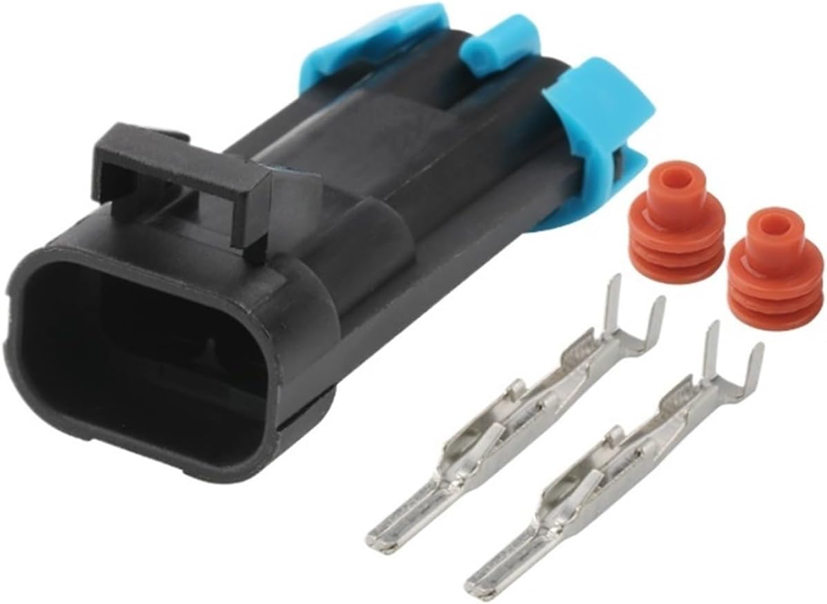 2Set DJ7025WA-2.8-11/21 Compatible With Automotive Harness Connector Male Female 2Pin Including Terminals(COLORLESS -2Sets)