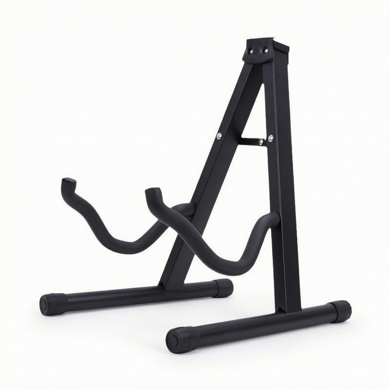 Padded Guitar Stand Foldable V-Shaped Guitar Stand Portable Stable for Guitarists, Musicians, Students, Home Studio, Stage, Music Classroom, Black-image-45