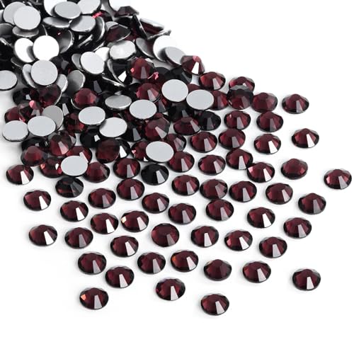 Image of Jollin Crystal Flatback Rhinestones Gems for Crafts 1.4mm SS3, Amethyst | Glue Fix, 2880pcs Glass Rhinestones for Crafting, Clothes, Tumblers, Nail Art, Shoes, Bags, Caps & Accessories Decoration