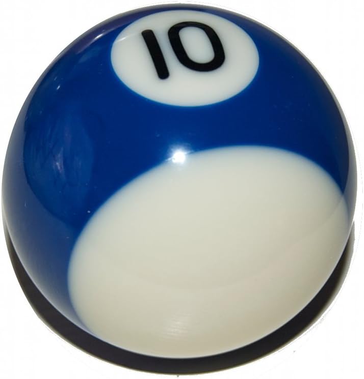 Retro Pool or Snooker Ball Gear Shift Knob (10 Ball - Blue Stripe)