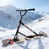 Trottinette à neige tout-terrain avec direction à 360 degrés et doubles lames pour les ave...