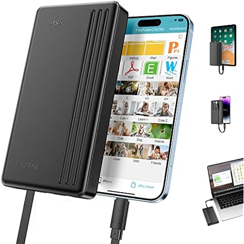 ySky 2TB External Hard Drive for iPhone & iPad,MacBook,Windows Computer,USB C Android Phones:Photo Stick USB Flash Drive to Backup Photo| Video | Music| File(MFi Certified) Cover