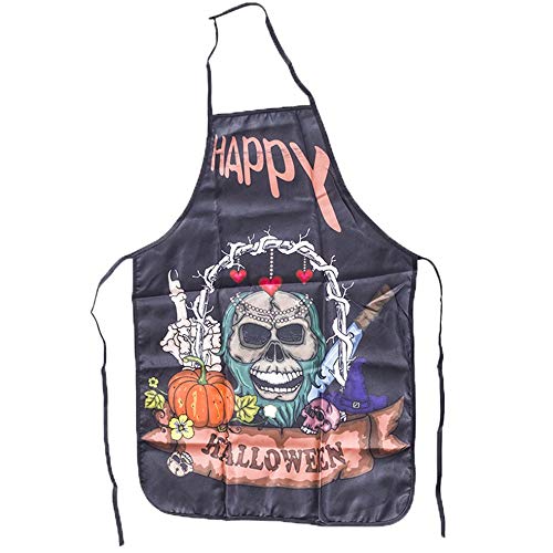 BlackUdragon Creative Halloween Apron Anti-oil Kitchen Cooking Apron Washable Cosplay Costume Halloween Party Decor SuppliesOld Witch