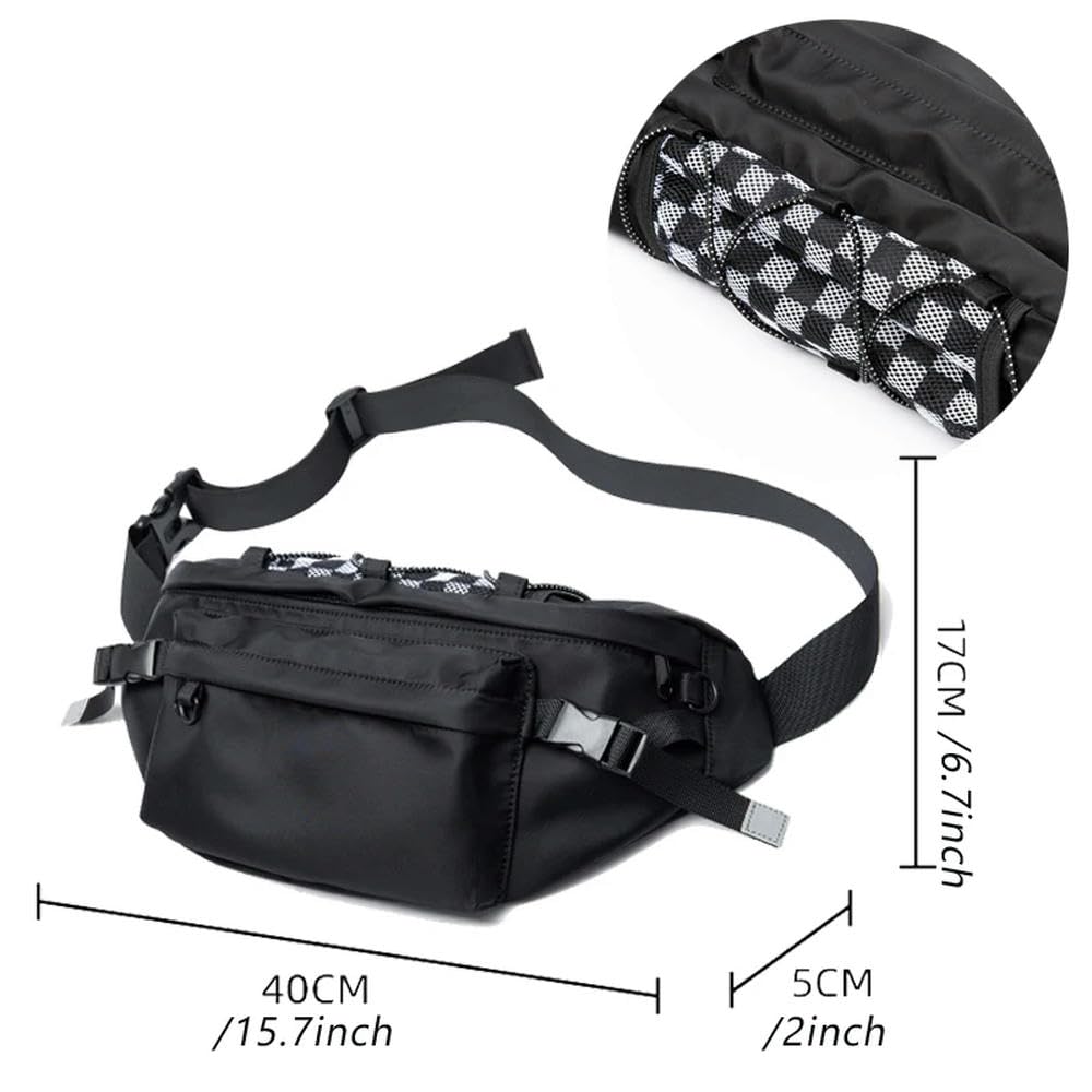 NYSDM siatkowy design moda męska torba na klatkę piersiową 24,6 cm wodoodporna oddychająca wielowarstwowa Oxford sport kolarstwo krótka podróż talia torba, Typ a
