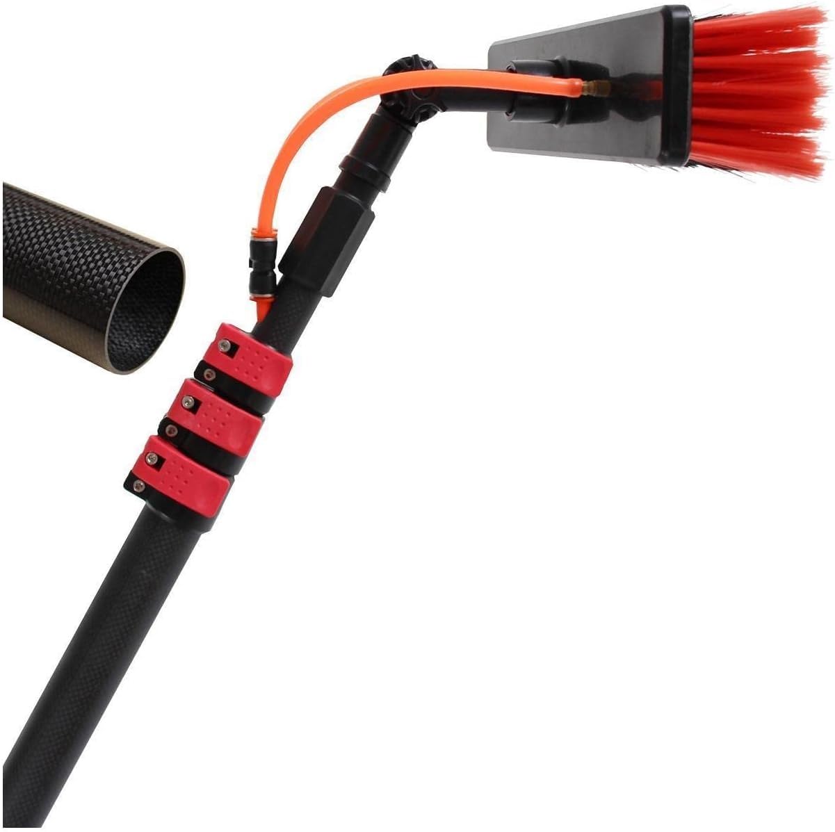 Perche de nettoyage de vitres et brosse télescopique pour panneaux solaires