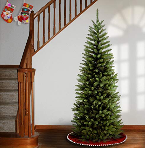 National Tree Company Artificial Slim Christmas Tree, Green, Kingswood Fir, Includes Stand, 6.5 Feet #TOP1