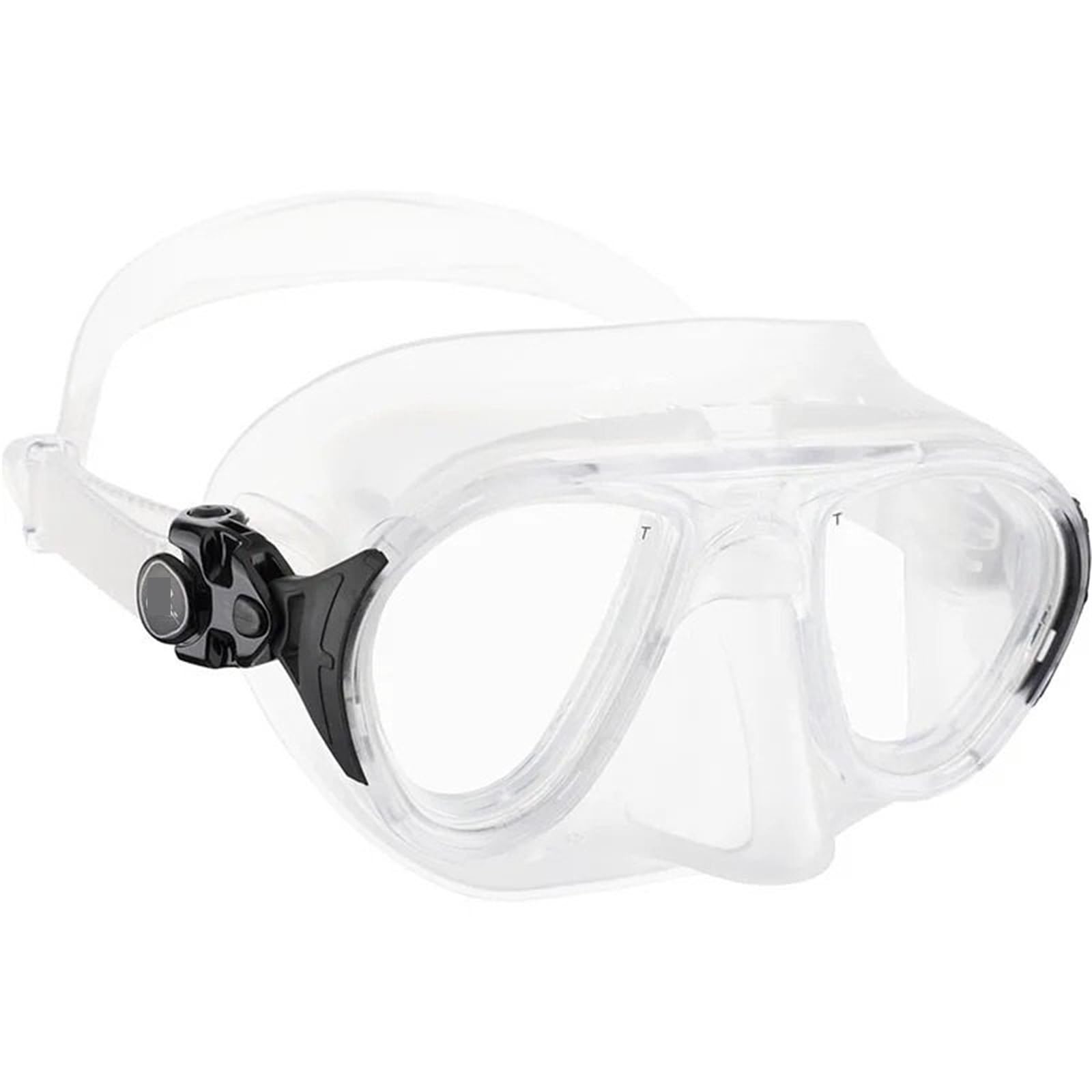 Maschera Maschera Subacquea Maschera Subacquea per apnea, antiappannamento, Basso Volume, Ampia visuale, Vetro temperato, 2 finestre, Rivestimento Opaco(Clear)