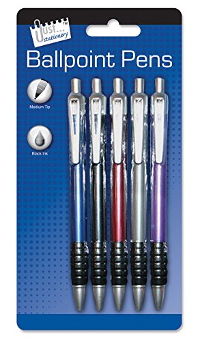 Just Stationery-Penna a sfera (confezione da 5)