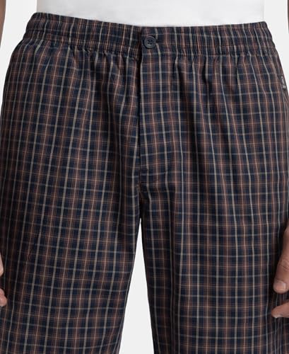 Image of Jockey 9005 Men's Super Combed Mercerized Cotton Woven Fabric Regular Fit Printed Bermuda with Side Pockets