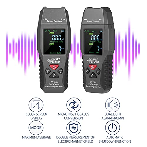 Image of SMART SENSOR ST1393 EMF Meter Electromagnetic Field EMF Detector Handheld Mini Digital LCD Electromagnetic Field Radiation Tester