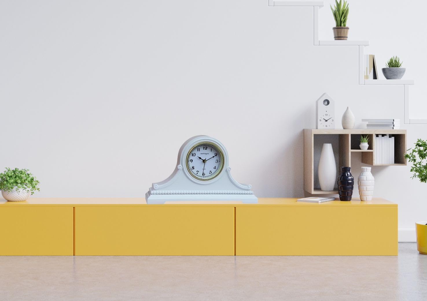 Vmarketingsite Mantel Clocks, Battery Operated, Silent Wood Table Clock  with Westminster Chimes On The Hour, Solid Wooden Shelf Chiming Mantle  Clock, ...