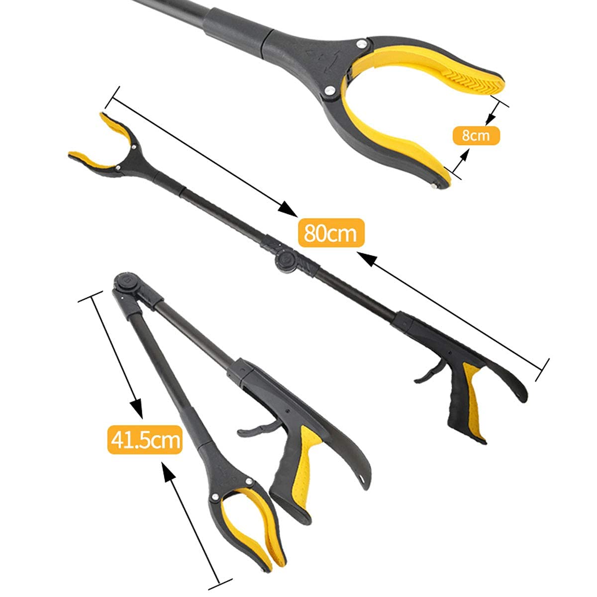 Greifer-Greifwerkzeug, 80 cm Müllsammler-Upgrade for ältere Menschen, leichte, extra lange, praktische obere Müllklaue, Greifhilfe for Müll und Abfälle – Armverlängerung