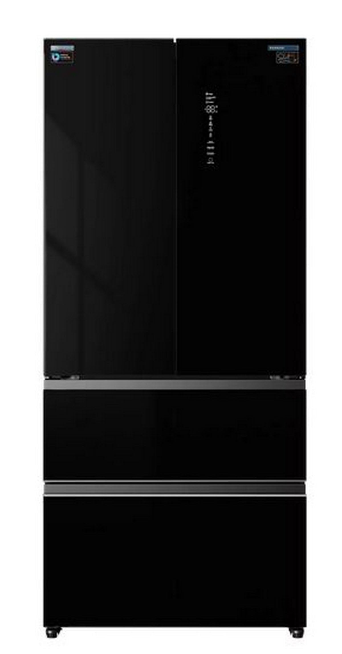 INFINITON ELECTRONICS Frigorifico Americano FRD-580Q90, 190 cm de Altura, 458 Litros, E, Inox, Total No Frost (Negro || FRD-580Q90NEG)
