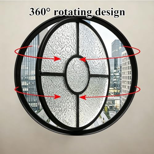 Ventana redonda de ventilación empotrada con manija para sustitución de muro 6
