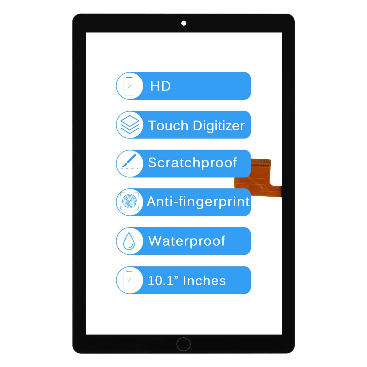 For DUODUOGO G12 3G 10.1" Touch Screen Digitizer Multi Full Glass Replacement Repair Parts Kits With Free Tools White