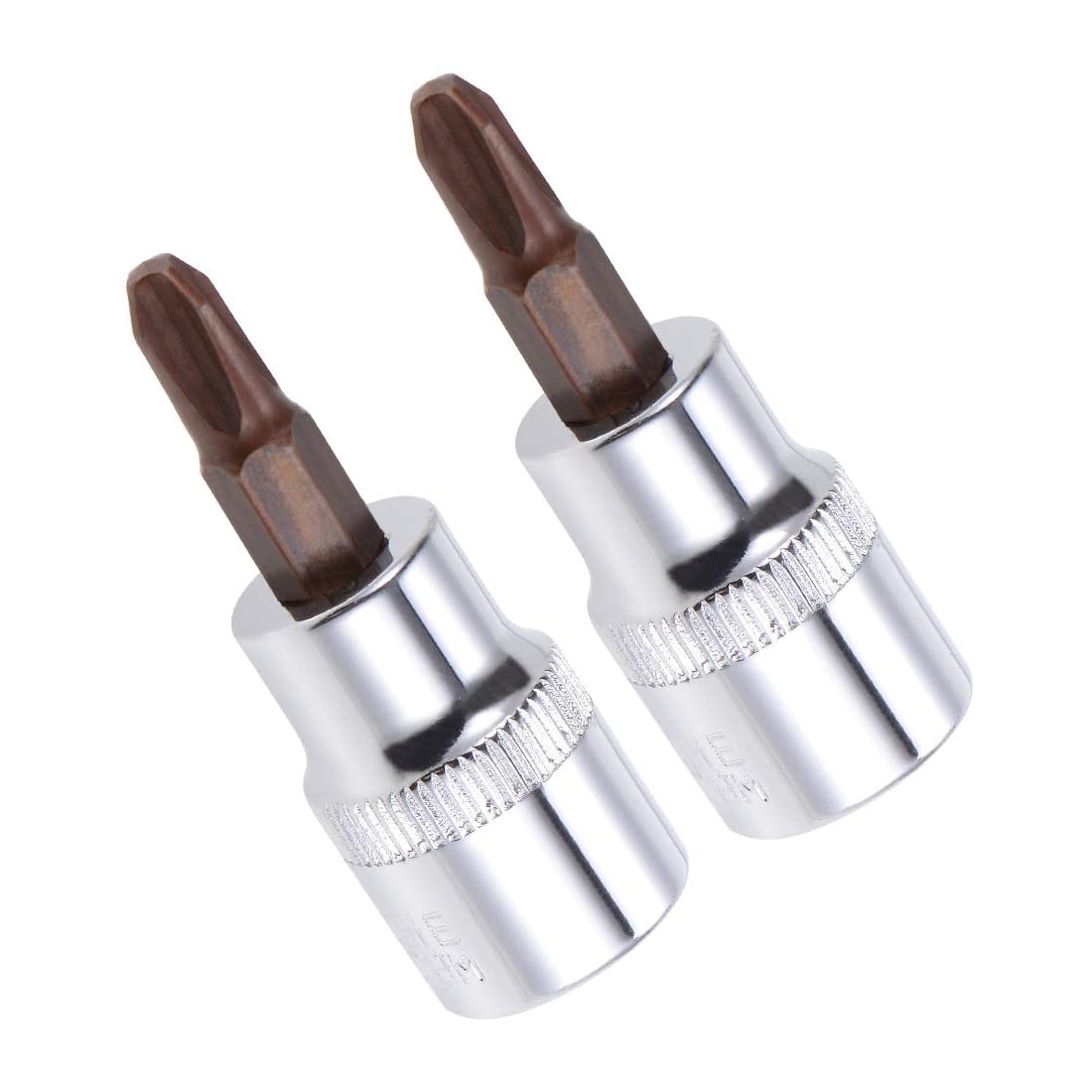 TA-VIGOR 2Pcs Phillips Bit Socket, 3/8" Drive x PH3 Key Socket, Premium S2 Steel Bits, 48mm Length Bit with Hex Shank Power Drill Adapter for Car, Trucks, Bike Repair(for Hand Use Only)