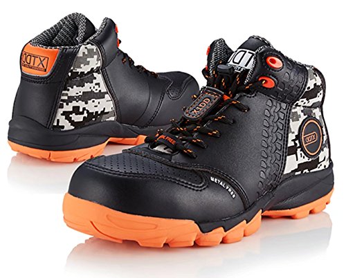 DDTX Men's Composite Toe Work Boots Anti-Puncture Anti-Static Slip Resistant Ankle High Safety Shoes Black (9) - Thumbnail 2