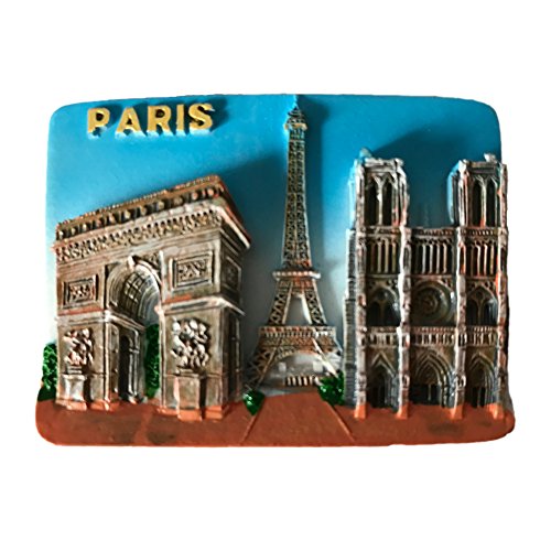 Wedare France Paris 3D Refrigerator Magnet Tourist Souvenirs Sticker,Resin Craft Fridge Magnet Home & Kitchen Decoration
