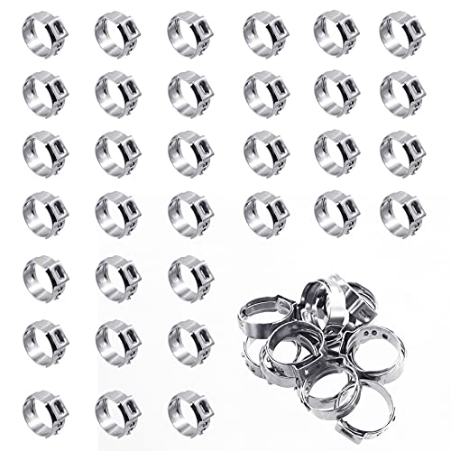 Wokape 50Pcs 15.3-18.5mm Single Ear Hose Clamps