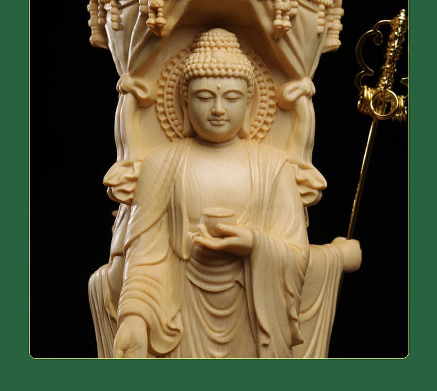 逸品【蔵出】阿弥陀如来像 24cm 仏教美術 仏像 高さ 観音菩薩（Amazon 