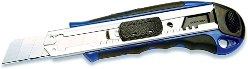 Cosco Cuchillo utilitario retráctil de 8 puntos de plásticogoma, resistente, azul, paquete de 4 (091514PK4)