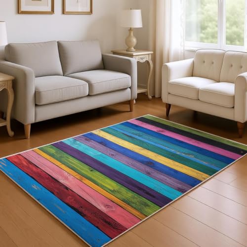 Tapis abstrait design vert clair à bandes verticales graphiques