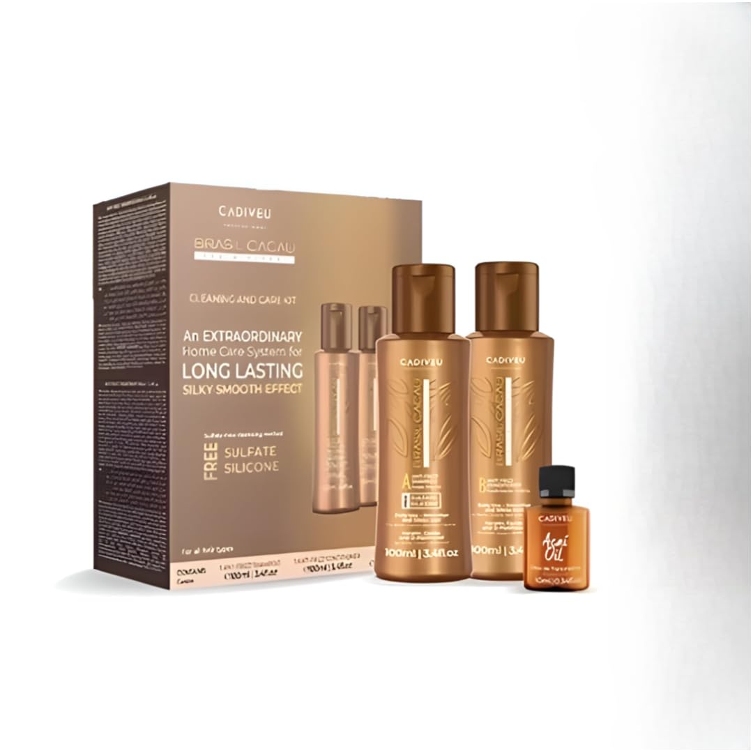 Brasil CacauSulfate-Free Home Care Kit 1x3 100ml - Anti-Frizz and Deep Moisture for All Hair Types