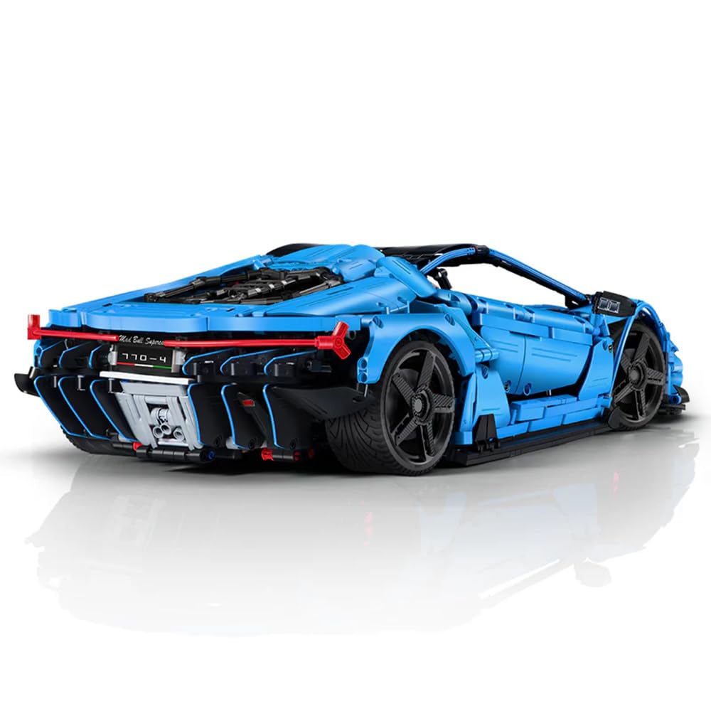 CaDA Italienisches Supercar, blau, 12-Zylinder, 3842 Teile (kompatibel mit Lego Technic), von MOC Desinger Thijs de Boer, C61041 Master, C61041W