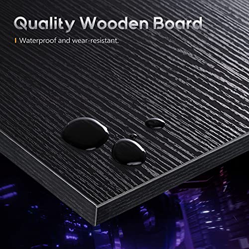 Casaottima Gaming Desk L Shaped Computer Desk, Corner Desk For Home Office With Monitor Stand 51", Black #TOP7