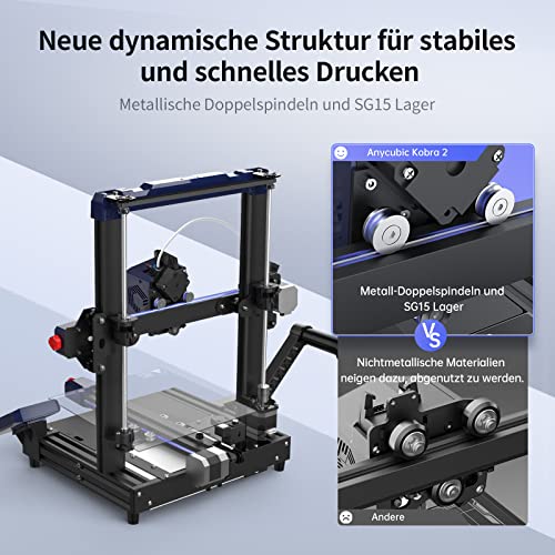 Anycubic Kobra 2 3D Drucker, 6-mal schneller, LeviQ 2.0 Auto-Leveling, einfach für Anfänger, Druckgröße 220 * 220 * 250mm – Bild 7