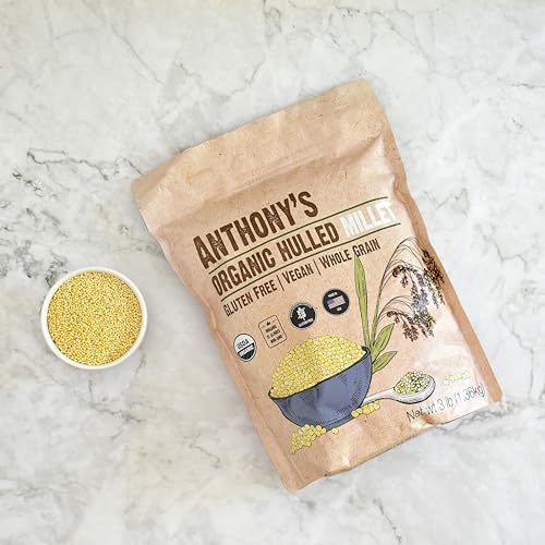 Anthony's Organic Hulled Millet, 3 lb, Gluten Free, Grown in the USA