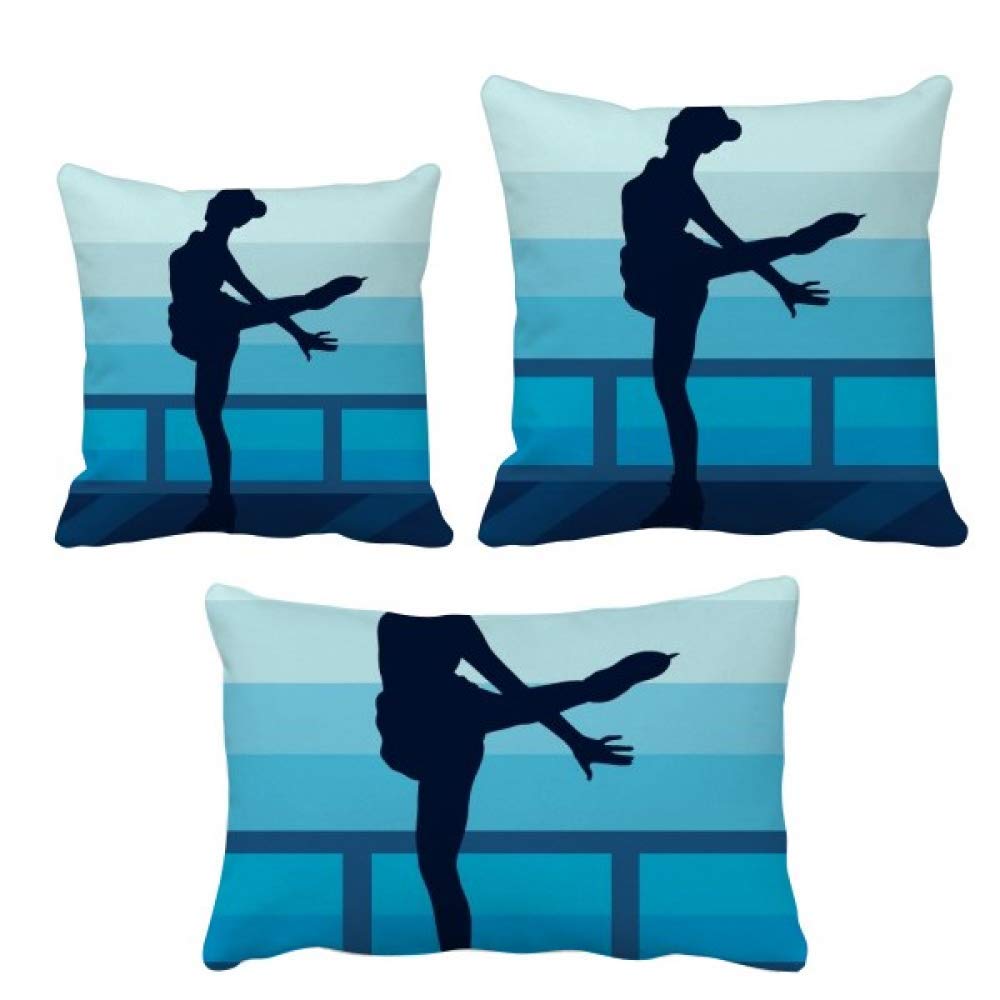 Cadeau patinage housse de coussin sport d'hiver pour elle