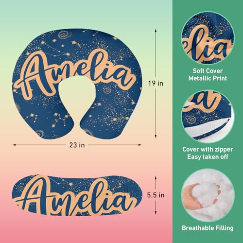 Image of Personalised Car Seat Cover for Girls and Boys - 7 in 1 Multipurpose Breast Feeding Cover, Nursing Cover, Peacock Blue Star Grocery Cart Cover - Birthday Gift for Babies