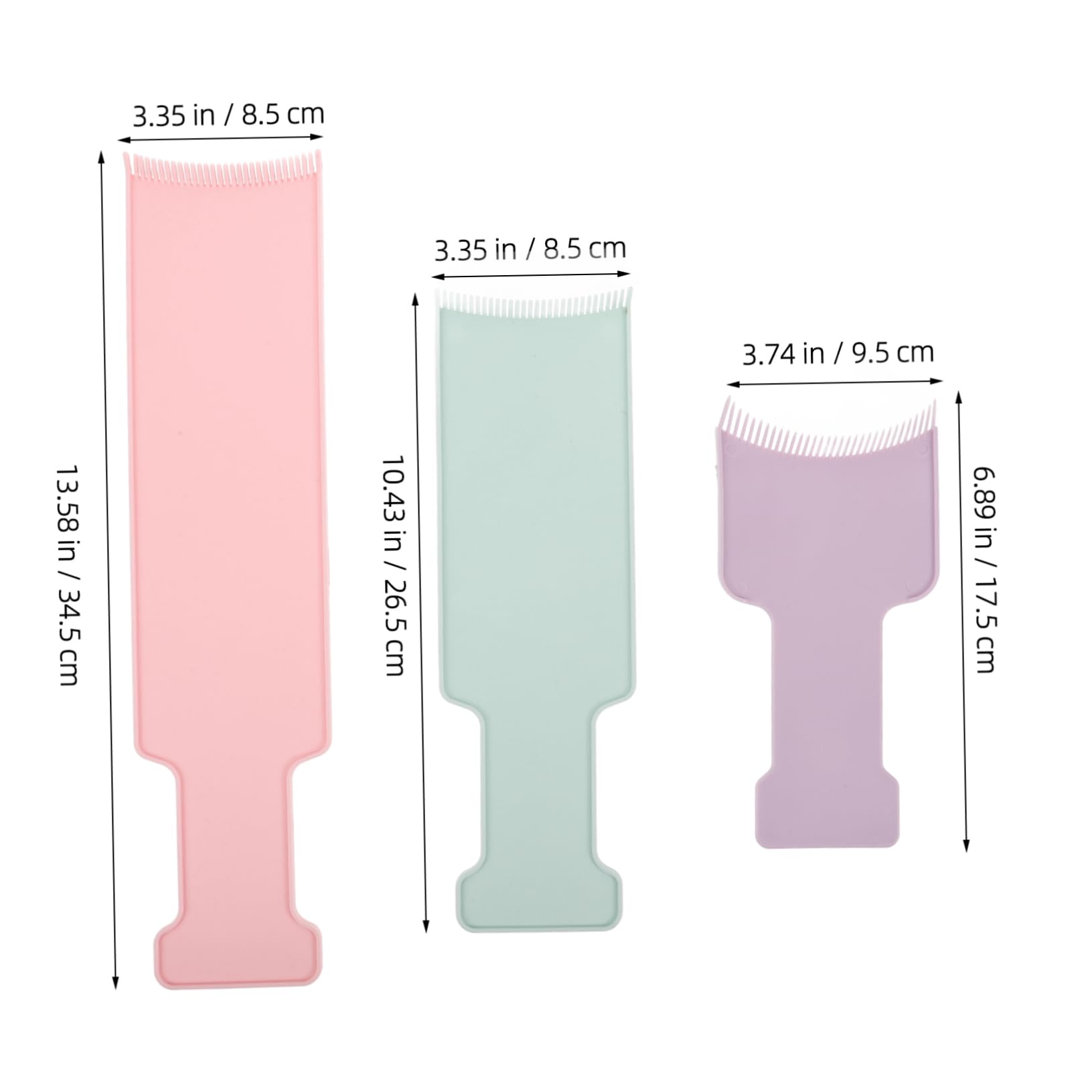 TOVINANNA 3pcs Hair Highlighting Kit Color Board for Hair Coloring Sturdy Plastic Hair Color Board Highlighting Tools