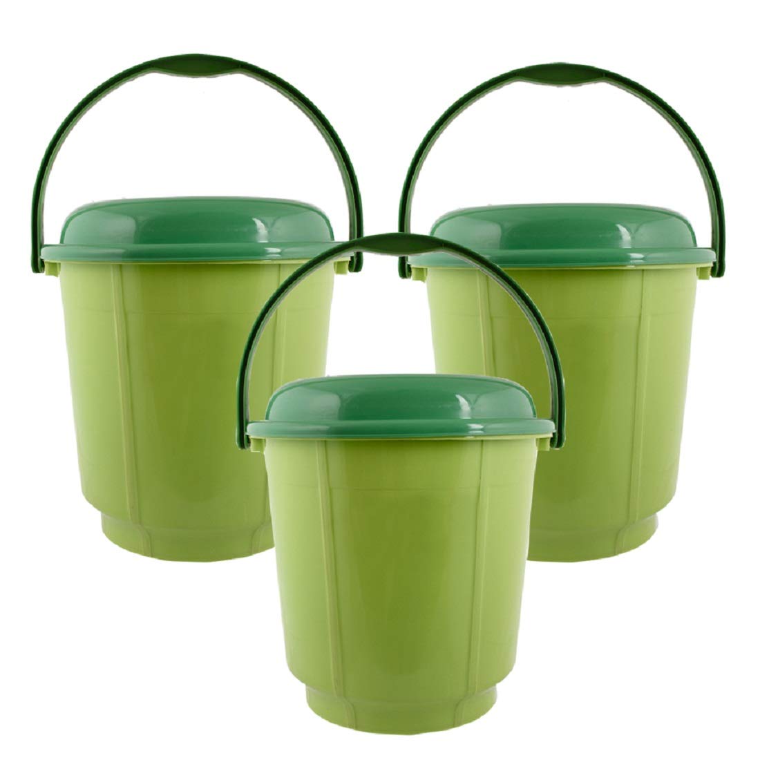 Kuber Industries Unbreakable Virgin Plastic Strong Bathroom Bucket with Lid 18 LTR (Green)-Pack of 3-KUBMART15241 (B08VJ9F8XR) Amazon Price History, Amazon Price Tracker