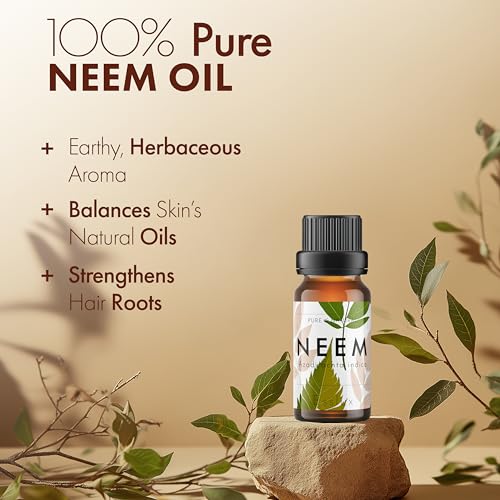 Image of Esslux Neem Essential Oil | 100% Pure Natural Oil for Skin, Hair & Aromatherapy (30ml) | Ideal for DIY & Soap Making | Refreshing, Earthy Scent for Wellness & Skin Care