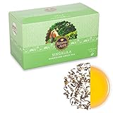 Singalila - 100 % Pure and Fresh Darjeeling Green Tea, Single Estate, Autumnal Flush, Fresh Harvest, Natural Detox, Champagne of teas, Muscatel flavor, 25 count Silken pyramid teabags